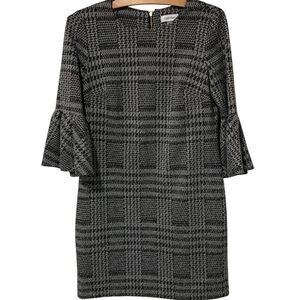Calvin Klein | Dress Shift Bell Sleeves Tweed Boucle Knee Length- Size 8